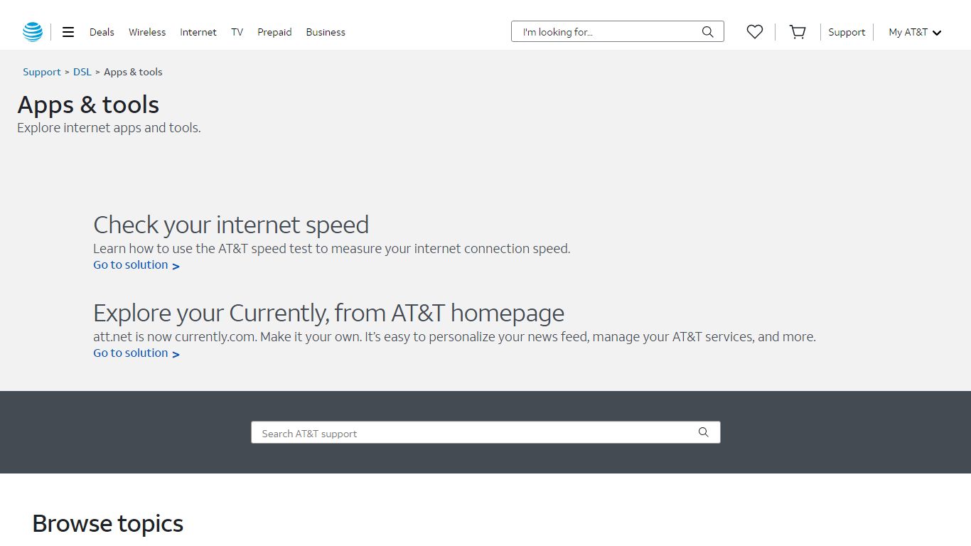 Apps & tools support for DSL customers - AT&T® Official Site